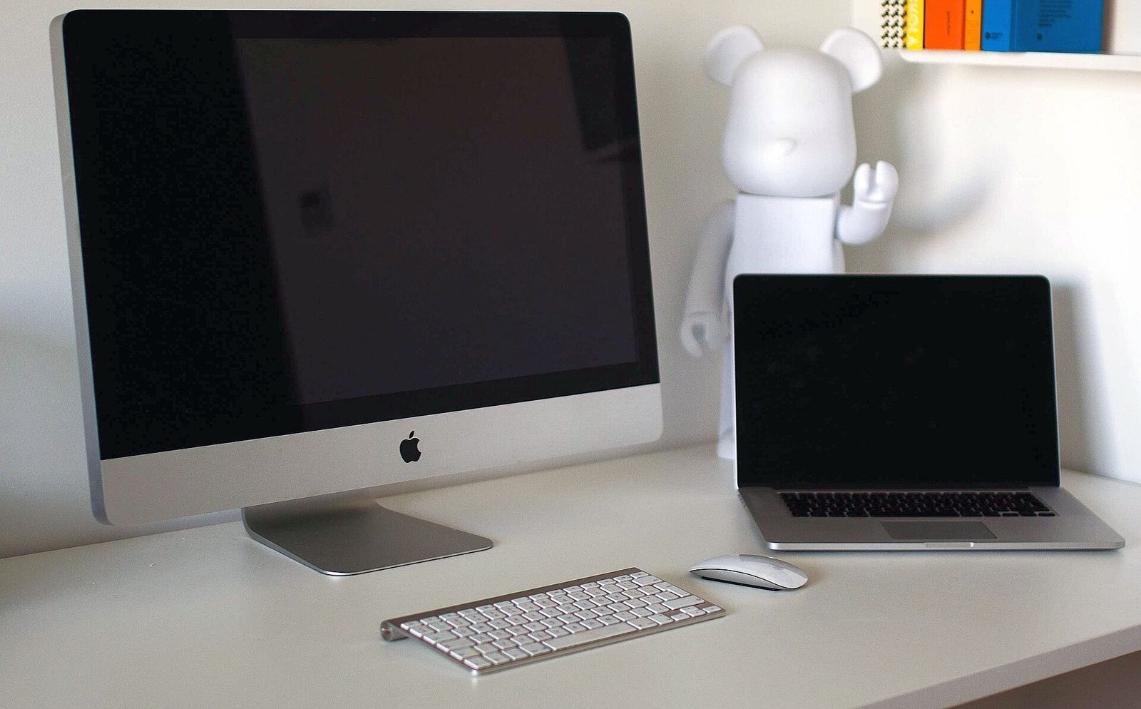 A desktop computer on a desk