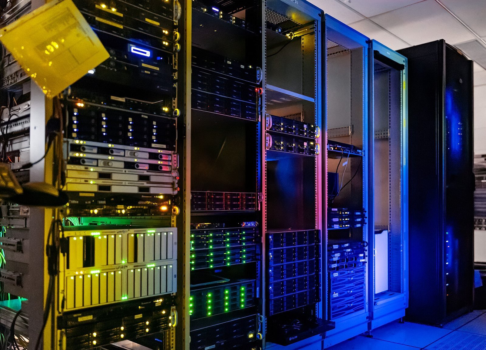 Server racks in a data centre